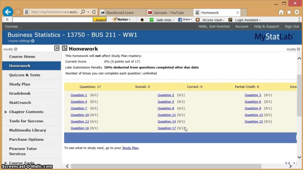 mystatlab mystatlab quiz answers